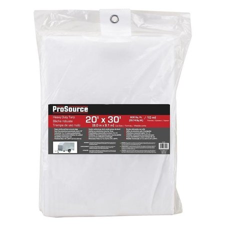 PROSOURCE 10 Mil Tarp, White, Plastic TW2030